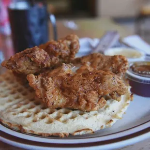 fried chicken and waffles