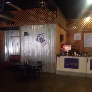 the inside of a restaurant