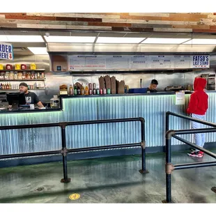 Inside Fatso&apos;s Last Stand.  N Clybourn Ave, Chicago, IL  Burgers HotDogs Chickens Italian Beef Shrimps Mac &amp; Cheese Chili Shakes etc. Cool!