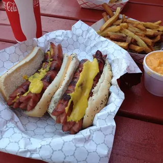 DOUBLE CHAR DOG W/ FRIES