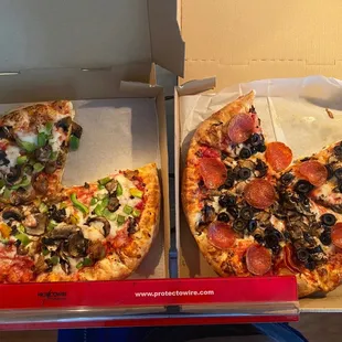 BOGO Small pizzas 9" via UberEats total $26.17 * Sausage, mushrooms and green peppers * Pepperoni, mushrooms and olives
