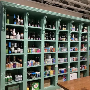 shelves of beer