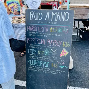 Menu at Kakaako Farmer's Market 5/15/2021