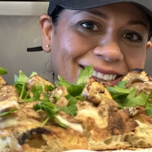 Porcini and Chestnuts Roman Style Pizza