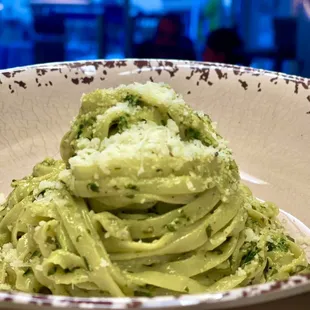 Tagliolini with Basil Pesto