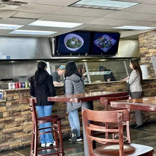 Ordering and food prep area