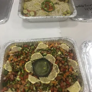 Baba ganoush and salad