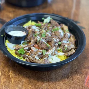 Beef shawarma bowl