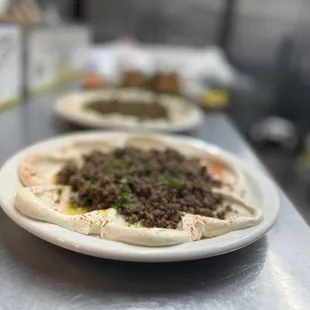two plates of food