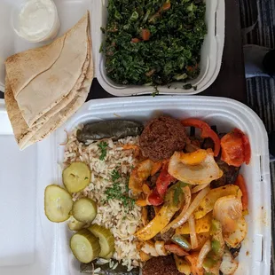 &quot;Combo for One&quot; with rice and tabouli