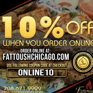 10% Off Online Ordering