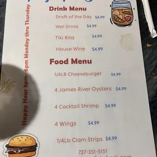 After 10pm food menu. Live music tonight :)