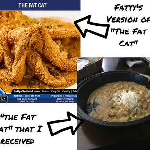 This is what I received when I ordered that fat cat, NOT one piece of catfish.