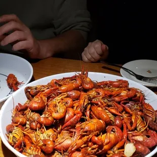 3 pounds of crawfish boild with amazing seasoning. So good.