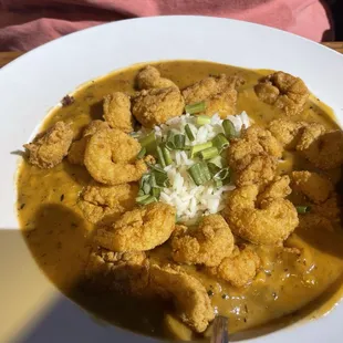 Crawfish étouffée with shrimp