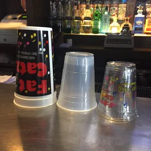 Small, medium and large drinks available