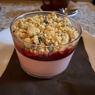 Strawberry Panna Cotta.