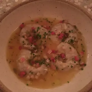Shrimp Crudo Sea Bass