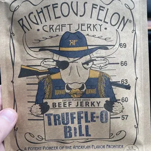 Righteous Felon Truffle-0 Bill Beef jerky