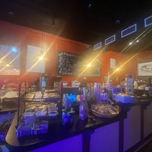 the interior of a coffee shop