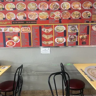 The menu board at their Horizon Ridge location.