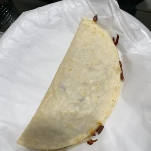 an uncooked tortilla