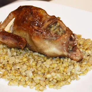 Stuffed Squab with freeka