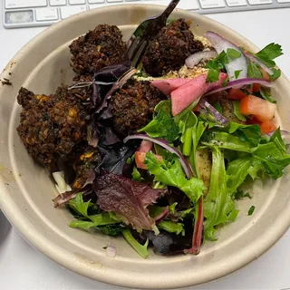 Falafel Bowl over Roasted Potatoes
