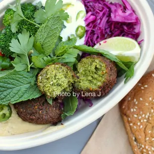 Plate with Falafel ($18.00) -subbed hummus for tabbouleh. Good and fresh but it didn't feel worth the price; I preferred the chicken.