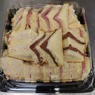 Turkey, Ham and Roast beef sandwiches