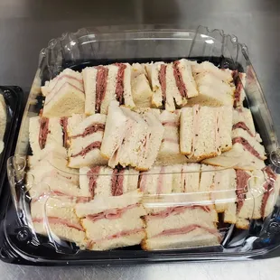 sandwiches in a plastic container