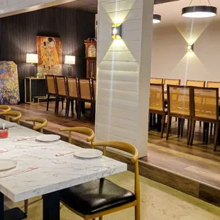 Spacious dining area