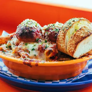 pasta dish, pasta, food