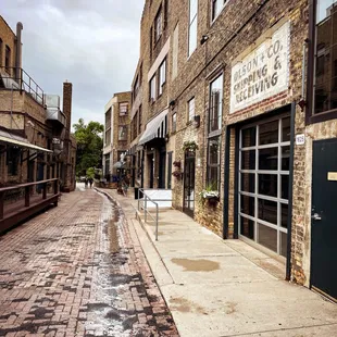 a cobblestone street