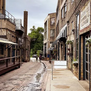 people walking down the street