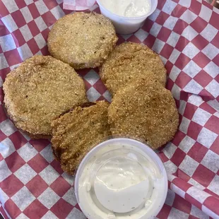 Fried Pickles &amp; Ranch. So good!!