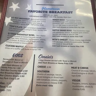 the menu