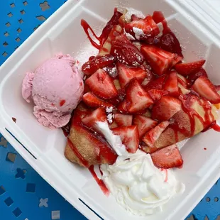 Strawberry and Cream Crepe
