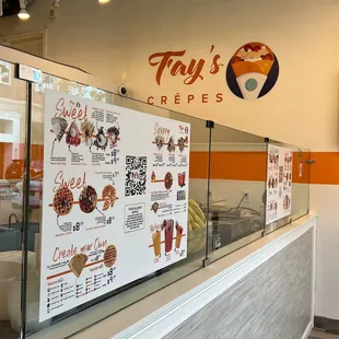 the menu of the restaurant