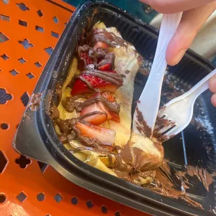 Nutella &amp; Strawberries Build Your Own Crepe