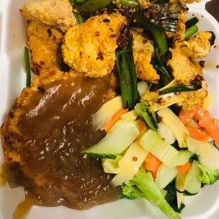 Salted &amp;Pepper Shrimp.Mixed Vegetables.Egg Fu young