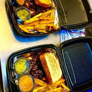 Our brisket loaded sandwiches !!