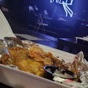 the folded taco. sorry but i ate some before the picture.