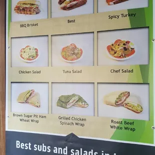 A banner showing favorite menus
