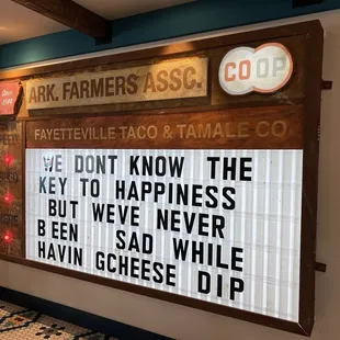 Cool reuse of a song of the previous business in this location