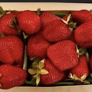 a box of strawberries