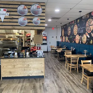 the interior of the restaurant