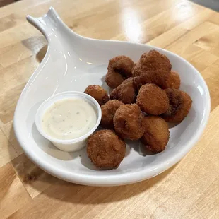 Breaded Mushrooms with Side of Ranch.