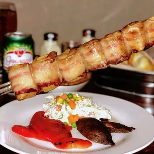 #Frango - com Bacon Tender Chicken breast wrapped in a crispy smoked bacon.