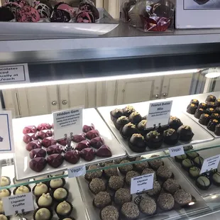 Some of the vegan chocolates available on Valentine's Day